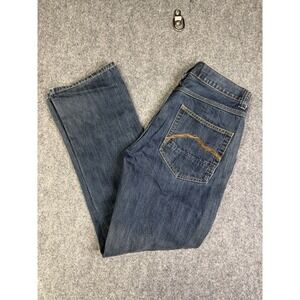 Men's Burton Mid Fit Straight Leg Blue Jeans Size 32x30 Y2K Button Fly
